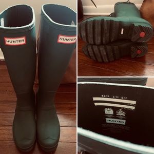 Women’s Green Tall Hunter Boots Size 7